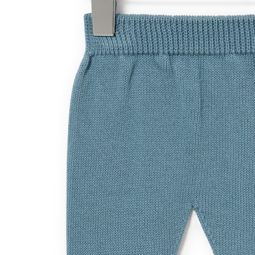 Knitted baby outfit in Tricot blue