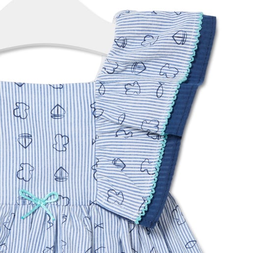 Girls dress in Boat sky blue