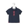 Piqué polo t-shirt in Casual navy blue