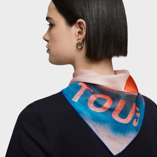 Orange square Scarf TOUS Tulip