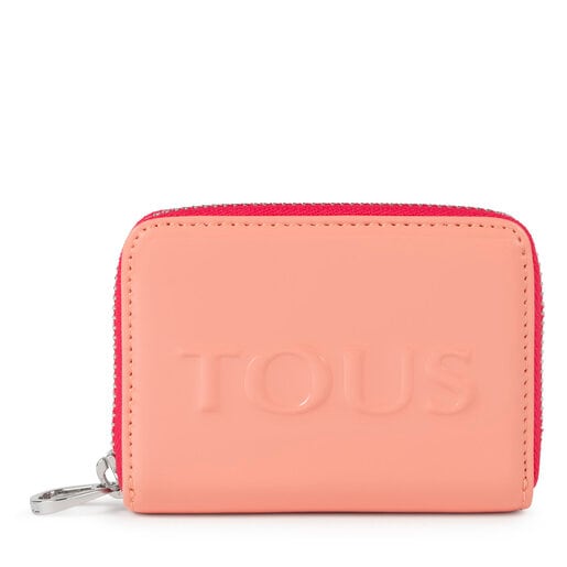 Monedero mediano rosa fluorescente TOUS Empire Cotton