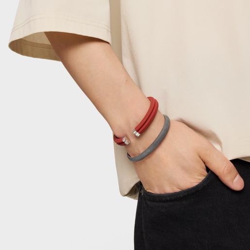 Red steel Bangle TOUS Man