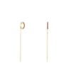 Pendientes earcuff con baño de oro 18 kt sobre plata y rodolitas TOUS Straight