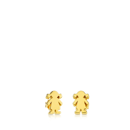 Gold Sweet Dolls Earrings Girl motif