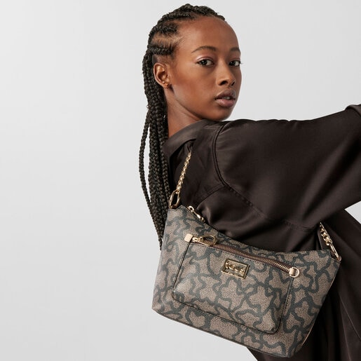 Разноцветная и черная сумка-кроссбоди «baguette» Kaos Icon