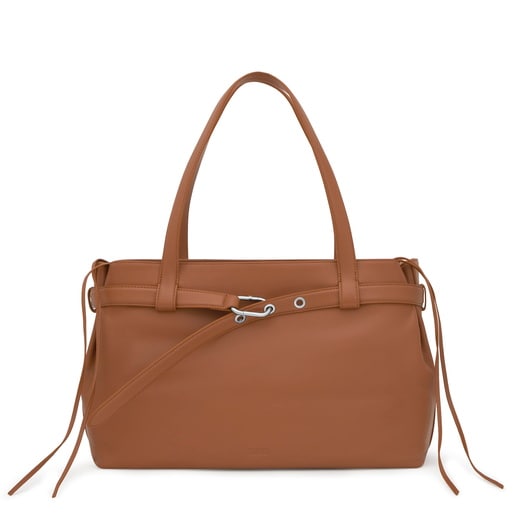 Shopper grande de piel camel TOUS Hold