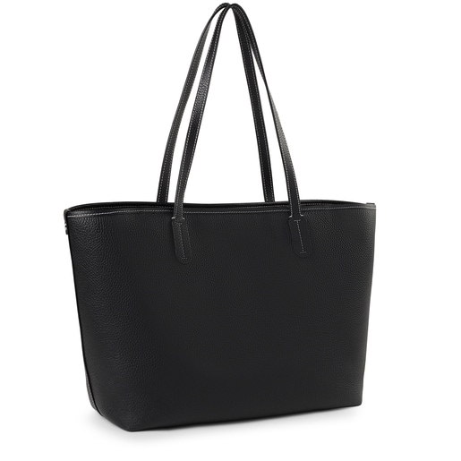 Black leather TOUS Legacy Tote bag | TOUS