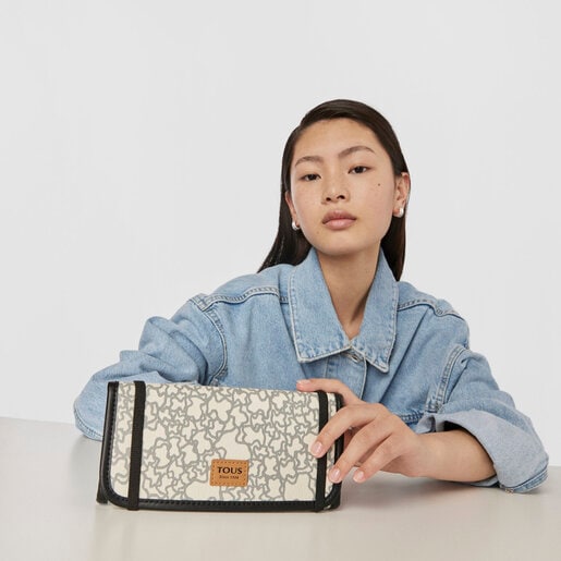 Складной кейс для украшений Kaos Mini в бежевом и черном цветах