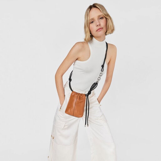 Mini bolso de piel cuero TOUS Cloud