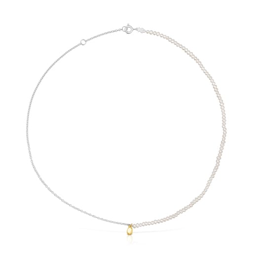 Dvoubarevný náhrdelník TOUS Joy Bits s perlami