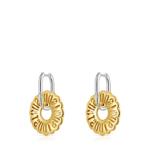 Boucles d’oreilles anneaux bicolores Miranda