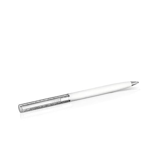 Bolígrafo de acero lacado en blanco TOUS Kaos