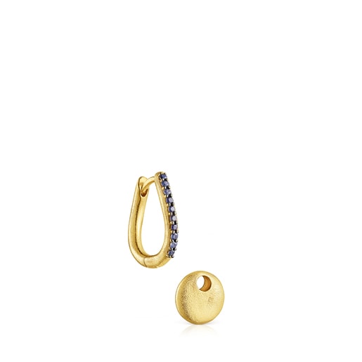 Silver vermeil Luah luna Earrings with sapphires