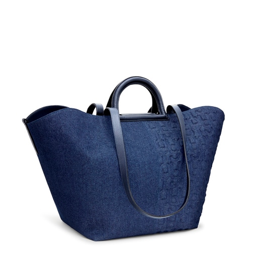 Große One-Shoulder-Tasche TOUS Afterlife in Blau