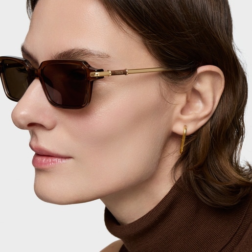 Brown Sunglasses TOUS Square Metal
