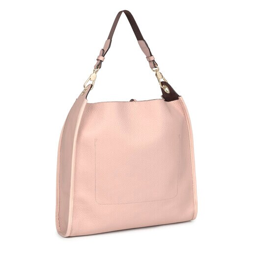 Large pale pink Leather Leissa Shoulder bag
