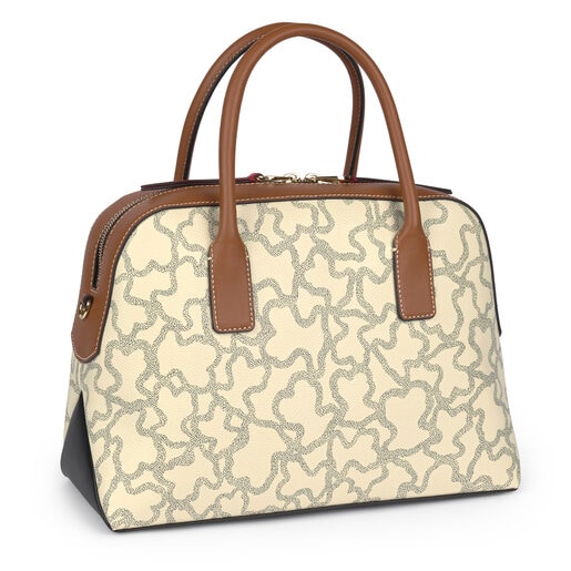 Bowling-Tasche Kaos Icon mehrfarbig in Beige und Rot