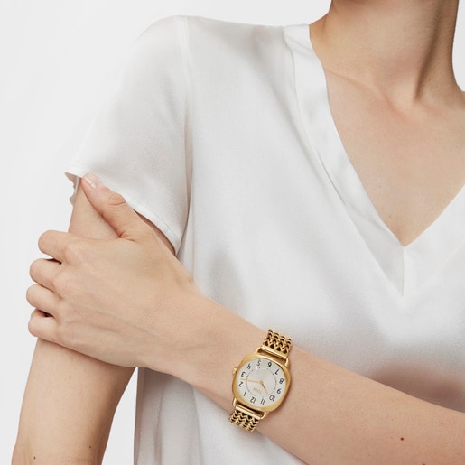 Gold-colored IP Steel Osier Watch