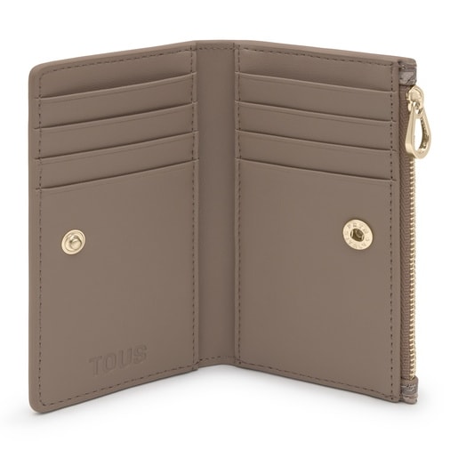 ארנק Kaos Mini Lines בצבע חום-אפרפר