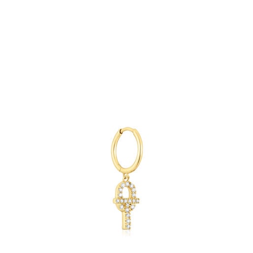 Manifesto Gold Earrings with diamonds | TOUS