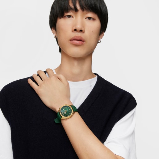gmt automatic Watch with silicone strap