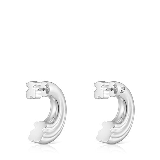 Boucles d’oreilles anneaux en argent avec motif ourson TOUS 1950