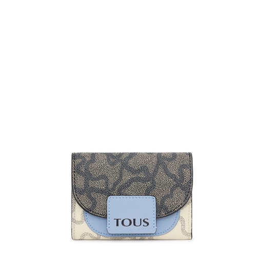 Portefeuille Amaya Kaos Icon beige et bleu