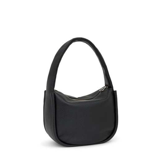 Sac à bandoulière en cuir noir petit TOUS Miranda