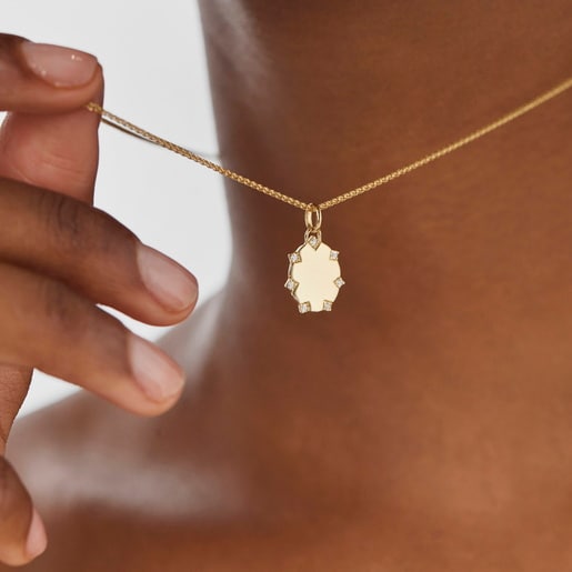 Colgante oval de oro con brillantes Tamara Falcó X TOUS