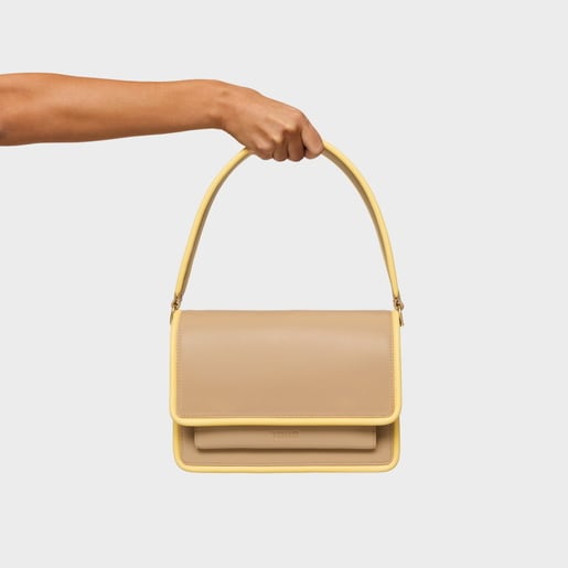 Medium sand-colored Crossbody bag TOUS Audree Pipings