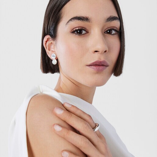 シルバーのピアス Duna