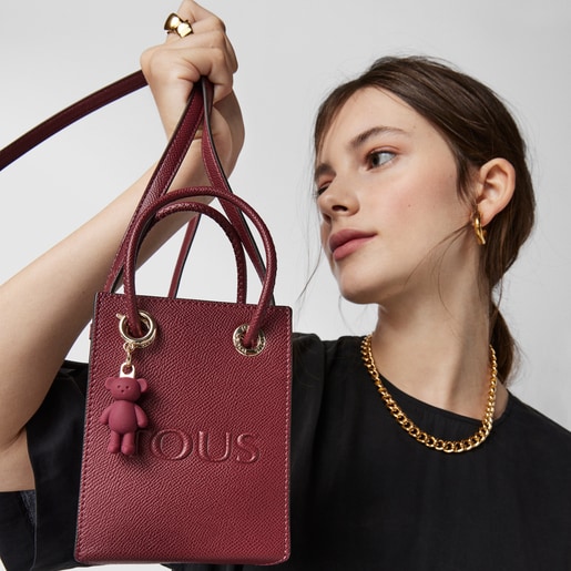 Бордовая мини-сумочка XS TOUS Pop