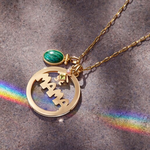 Malachite Mama Medallion and Necklace set