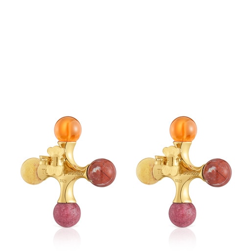 18kt gold plating over silver Earrings with gemstones TOUS X LEA COLOMBO