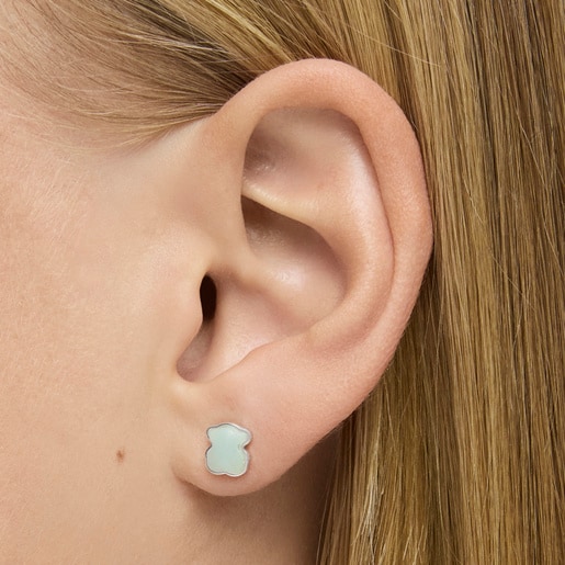 Silver Earrings with chalcedony TOUS Color