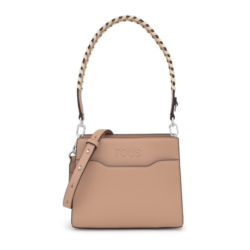 حقيبة تسوق صغيرة الحجم باللون البني المائل إلى الرمادي من تشكيلة Saffiano Audree