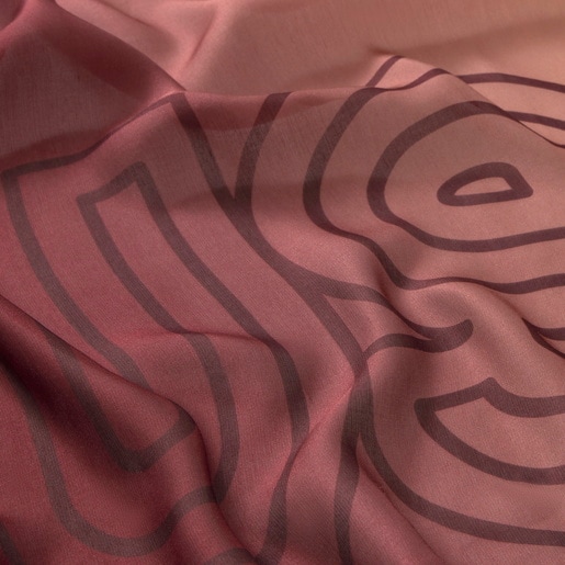 Burgundy multicolored Foulard TOUS Lines Gradient