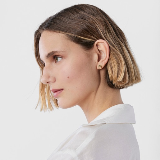 TOUS Hav earrings in gold with tsavorite gems