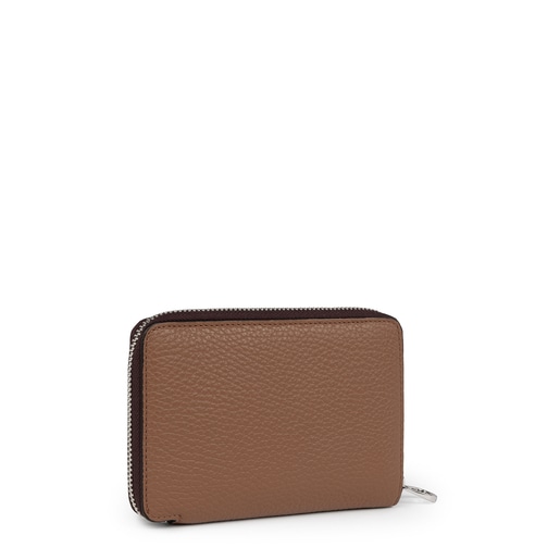 Small brown Leather New Leissa Wallet | TOUS