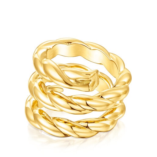 Twisted Triple Braided Ring