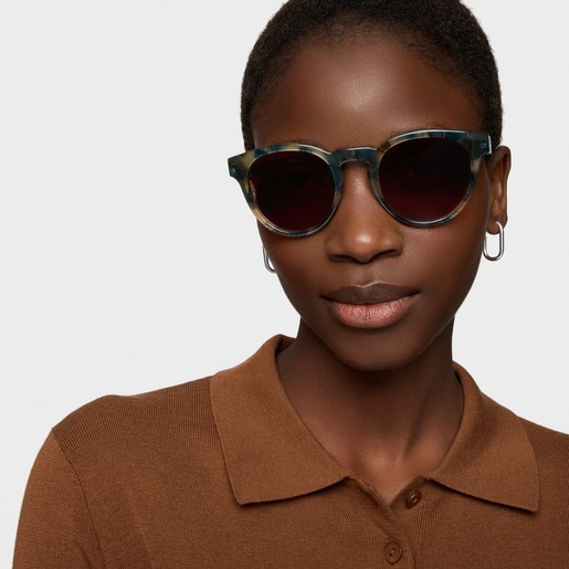 Gafas de sol Round Mesh azul