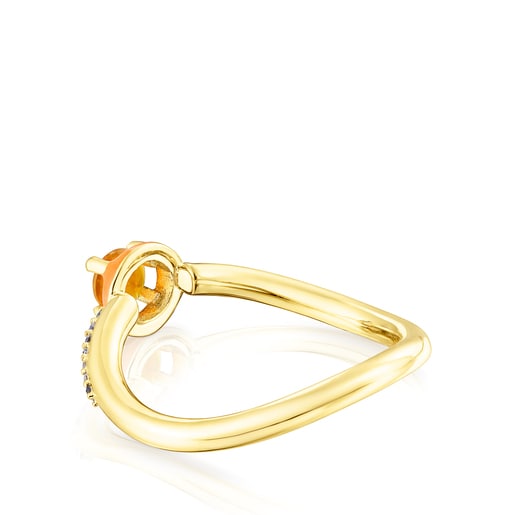 TOUS Vibrant Colors Ring with carnelian and enamel | Plaza Las Americas