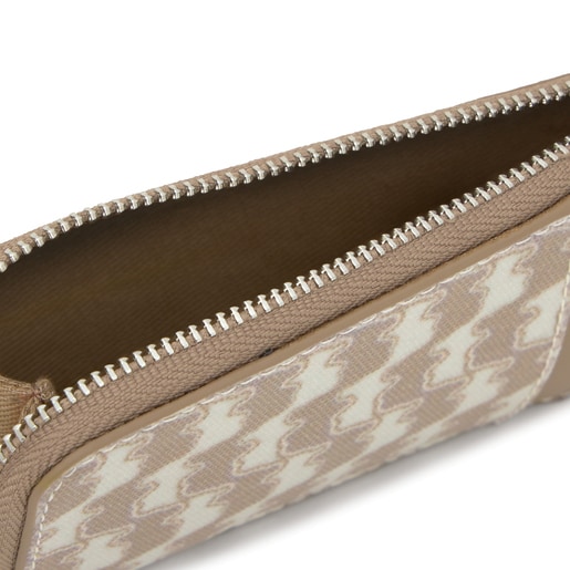 حامل بطاقات وكيس نقود مزدوج الاستخدام باللون البيج من التشكيلة TOUS Bear