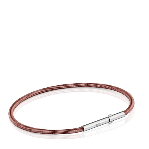 Pulsera de acero marrón 2 mm TOUS Mesh Tube