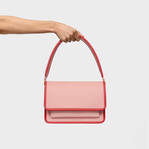 Medium dark pink Crossbody bag TOUS Audree Pipings