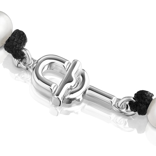 Collar de nylon negro con perlas cultivadas 50 cm TOUS MANIFESTO