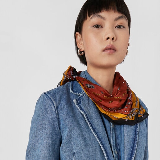 Viscose TOUS Crinkled Scarf with bandana