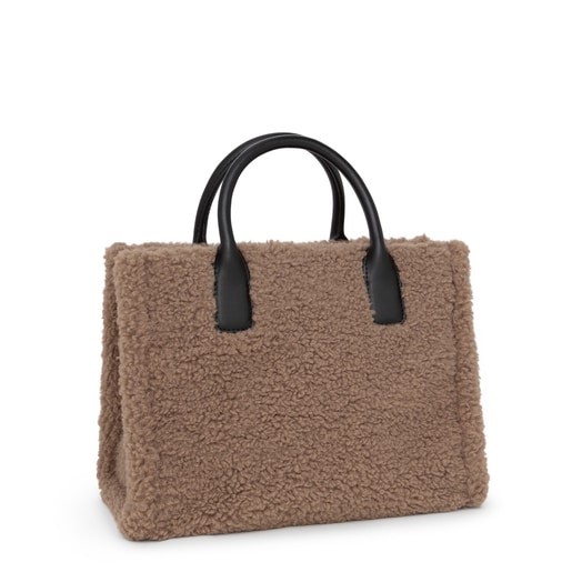 Mittelgroße Shopping-Tasche Amaya Joy in Taupe