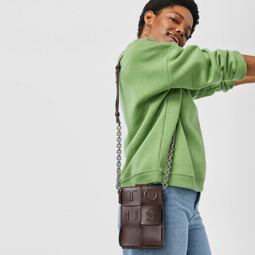 Mini bolso TOUS Damas marrón y turquesa