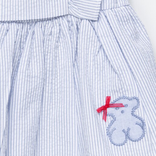 Vestido rayado Print Azul Celeste